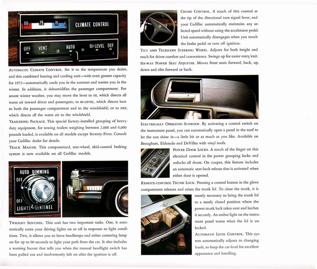 1972 Cadillac Prestige Brochure Page 24